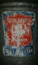 Vintage Galvanized ' Iron Horse Can/bucket Rochester Can Co.  Wood Mop Pale Garden Primitives photo 5