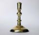Early Hump Base Brass Candlestick,  Possibly French Or Spanish,  1700 Primitives photo 1