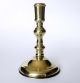 Early Hump Base Brass Candlestick,  Possibly French Or Spanish,  1700 Primitives photo 2