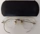 Antique Optical Octagon Eyeglasses 1/10 12k Gf Rimless O.  E.  Day Mohawk Ny W Case Optical photo 8