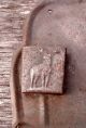 Antique Tin Primitive Embossed Elk Deer Dbl.  Match Safe Wall Mount Architectural Primitives photo 2