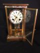 French Crystal Regulator Mantle Clock With Dbl.  Barrel Pendulum,  C.  1900 Clocks photo 1