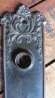 Antique Brass Floral Door Backplates And One Door Knob Matching Door Knobs & Handles photo 2