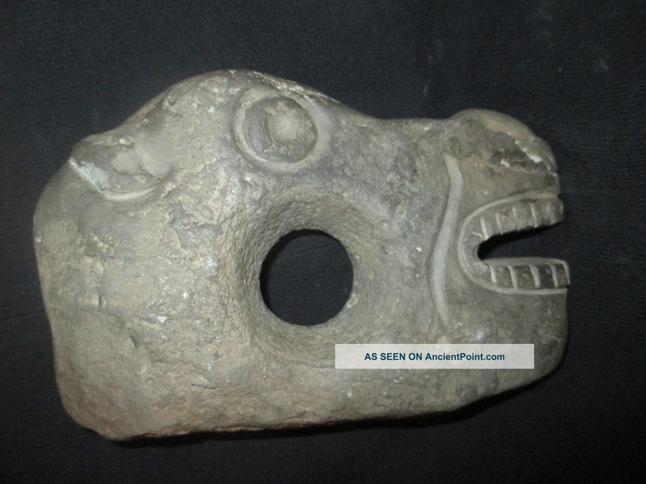 Chavin Mace Head Volcanic Stone Of Big Deer Head - Shaped,  Precolumbian,  Moche The Americas photo