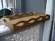 Old 1942 Wooden Serving Tray And Candle Sticks Holders Gold Paint Wedding Gift Trays photo 6
