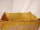 Vtg Gold Italian Florentine Tole Waste Basket/trash Can Gilt Wood Made In Italy Toleware photo 6