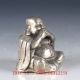 Old Chinese Silver Bronze Hand Made Carved Laughing Buddha Statue Fx28 Figurines & Statues photo 2
