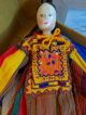 Antique Palestinian Bethlehem Couching Embroidery Malak Dress 19th C Peg Doll Embroidery photo 3