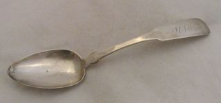 Antique American Coin Silver Serving Tablespoon G S Gelston 1833 York Ny photo
