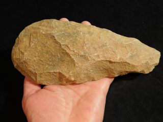 A Big One Million Year Old Early Stone Age Acheulean Handaxe Mauritania 810gr E photo