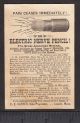 1884 Electric Nerve Pencil Toothache Japanese Pain Remedy Advertising Trade Card Quack Medicine photo 1