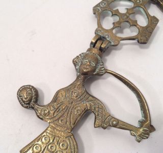 Antique Byzantine Brass Cross Metal Art photo