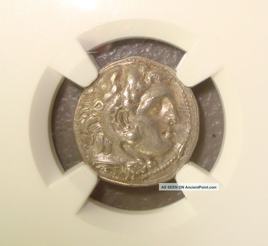 323 - 317 Bc Kingdom Of Macedon Philip Iii Ancient Greek Silver Drachm Ngc Au Greek photo