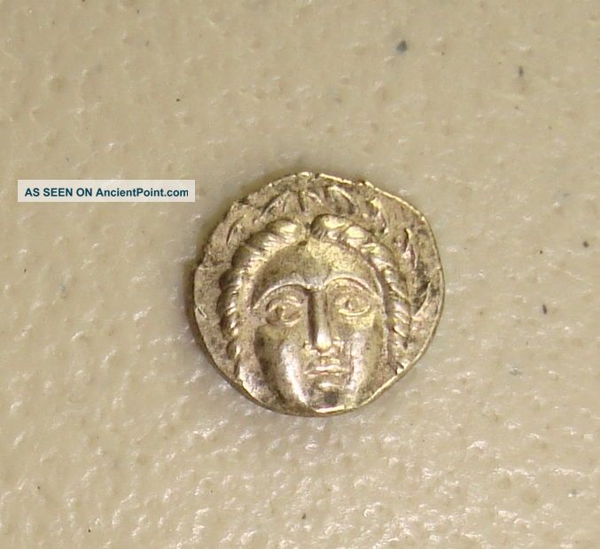 400 - 350 Bc Thrace,  Apollonia Ancient Greek Silver Trihemiobol Au Greek photo