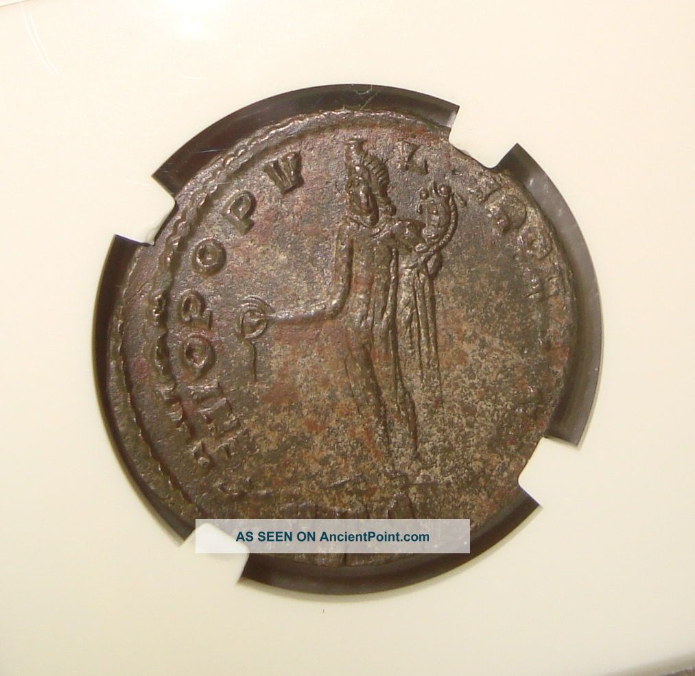 Ad 286 - 310 Maximian Ancient Roman Nummus Ngc Ms (state) 3/5 4/5 Roman photo