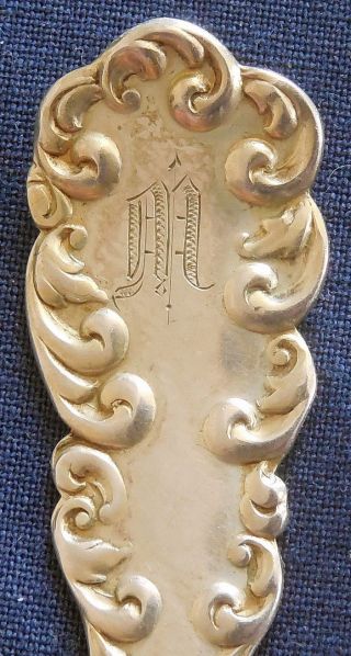 Antique,  Rm&s,  Cast Sterling Silver,  Demitasse Spoon,  Pat.  1892 photo