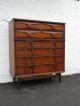 Mid Century Modern Tall Chest Of Drawers With Wood Handles 8558 Mid-Century Modernism photo 1
