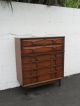 Mid Century Modern Tall Chest Of Drawers With Wood Handles 8558 Mid-Century Modernism photo 2