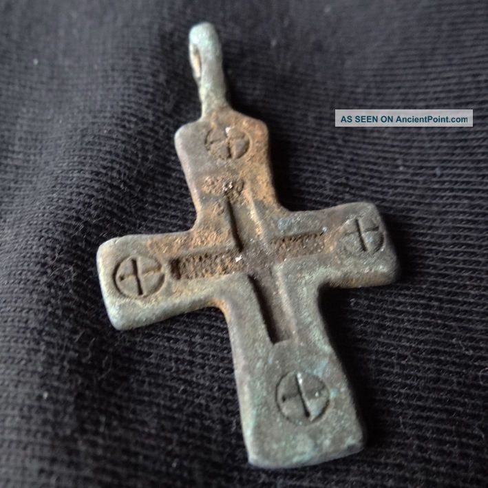 Ancient Artifact Bronze Byzantine Cross Roman photo