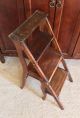Unique Antique Primitive 4 - Step Stool Wood Folding Ladder Chair Primitives photo 9