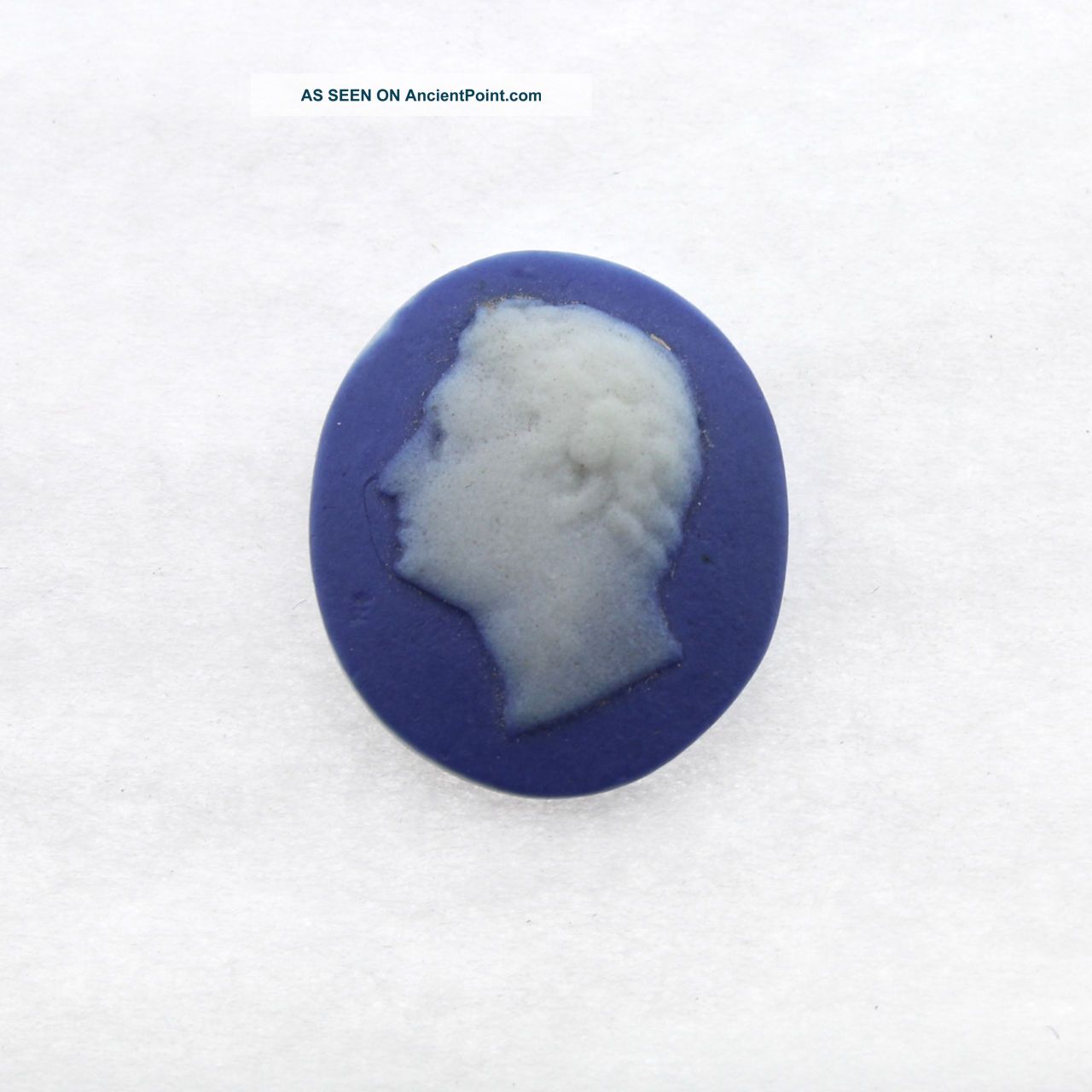 Antique Blue Jasper Medallion Of Julius Caesar - Button Jewelry Wedgwood ? Pc Buttons photo