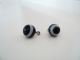 2 Rare Antique Silver Agate Stone Eye Buttons - With Grains Buttons photo 1