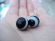 2 Rare Antique Silver Agate Stone Eye Buttons - With Grains Buttons photo 4