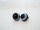 2 Rare Antique Silver Agate Stone Eye Buttons - With Grains Buttons photo 5