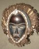 African Headdress Mask Tribal Dan Braid Beard Cowrie Shell Deangle Masque Africa Masks photo 1