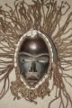 African Headdress Mask Tribal Dan Braid Beard Cowrie Shell Deangle Masque Africa Masks photo 2