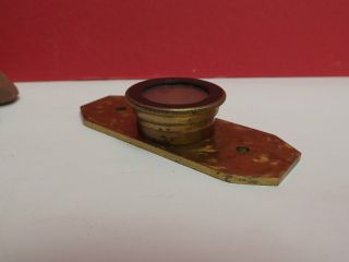 Microscope [ Compressorium ] Lacquered Brass { Feathered } Complete photo