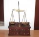 1900 ' S Antique Goldsmith Jewelry Weight Balance Brass Scale With Wooden Box 432 Scales photo 1