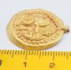 Wonderful 23k Solid Gold Ancient Roman Lion And Men Pendant Circa 300 Bc 460 Roman photo 1