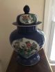 Chinese Blue Floral Vase Early 20th Century With Removeable Cover Price Vases photo 3
