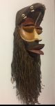 African Dan Mask With Raffia Beard Total Lenght About 25 Inches (64cm) Masks photo 1
