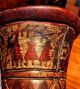 Pre - Columbian Inca Polychrome Carved Wood Kero,  Beer Cup Latin American photo 3