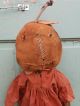 Primitive Folk Art Pumpkin Girl Doll Vintage Clothes Halloween Fall Greeter Primitives photo 2