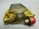 Chinese Exquisite Glass Inside - Drawing Monkey Snuff Bottle - Gold - Plated Two Ho Snuff Bottles photo 4