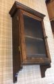 Vintage Country Style Wood Curio Cabinet With Glass Door 2 Shelves & 1 Draw Display Cases photo 1