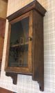 Vintage Country Style Wood Curio Cabinet With Glass Door 2 Shelves & 1 Draw Display Cases photo 2