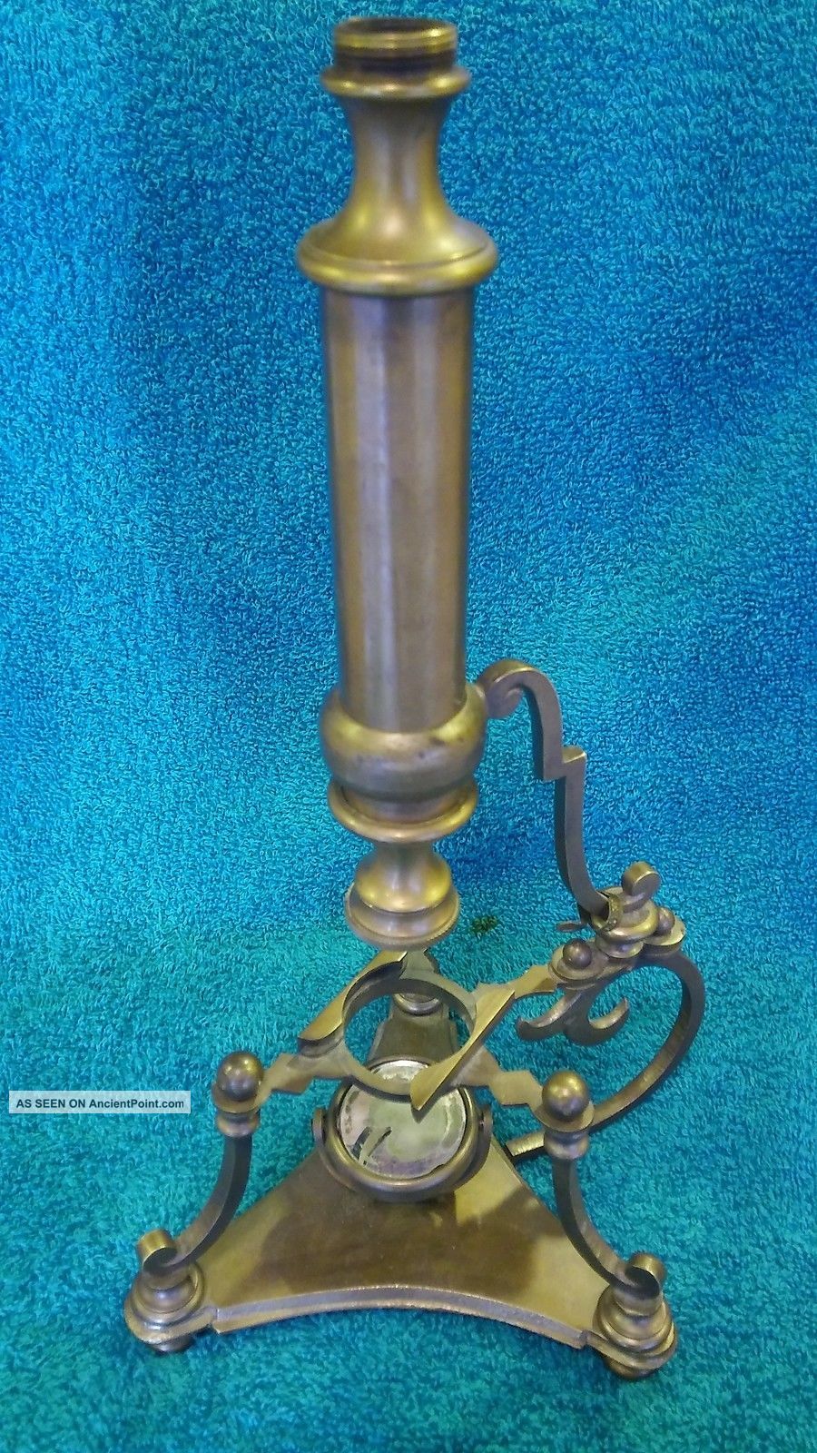 Antique Early 18th Century Brass Microscope Made In Italy Microscopes & Lab Equipment photo