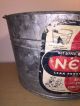 Nesco 4 Gallon Small Galvanized Oval Wash Tub 14 