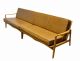 Mid Century Modern 2 Part Maple Knock Down Sofa Couch Post-1950 photo 1