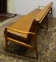 Mid Century Modern 2 Part Maple Knock Down Sofa Couch Post-1950 photo 2