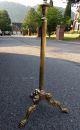 Mid Century 1900s Italy Brass Lions Head Claw Foot Coat Hat Rack Hall Tree Stand Post-1950 photo 1