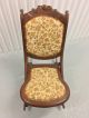 Antique Vintage Wooden Folding Rocker Rocking Chair Tapestry Victorian 1900-1950 photo 2