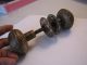 Antique Victorian Brass Door Knob With Matching Back Plates 