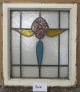 Edwardian English Leaded Stained Glass Window Stunning Floral 18.  75 