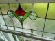 V - 507 Older & Large Transom Leaded Stained Glass Window From England 1900-1940 photo 8