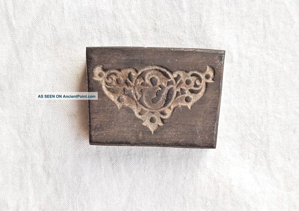 Old Antique Iron Metal Unique Design Jewellery Thick Heavy Stamp Die Collectible Metalware photo